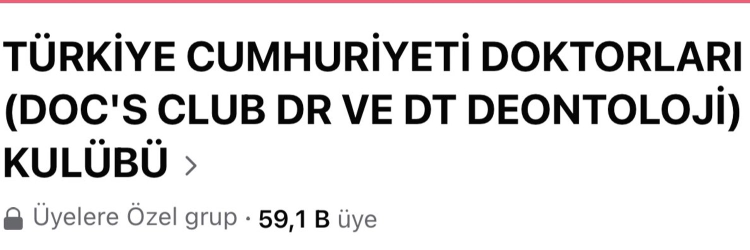 TÜRKİYE CUMHURİYETİ DOKTORLAR KULÜBÜ (DOC'S CLUB) Profile Banner