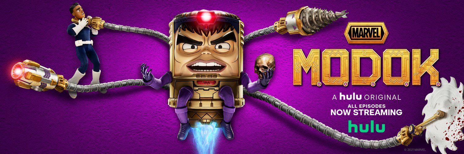 Marvel's M.O.D.O.K. on Hulu banner