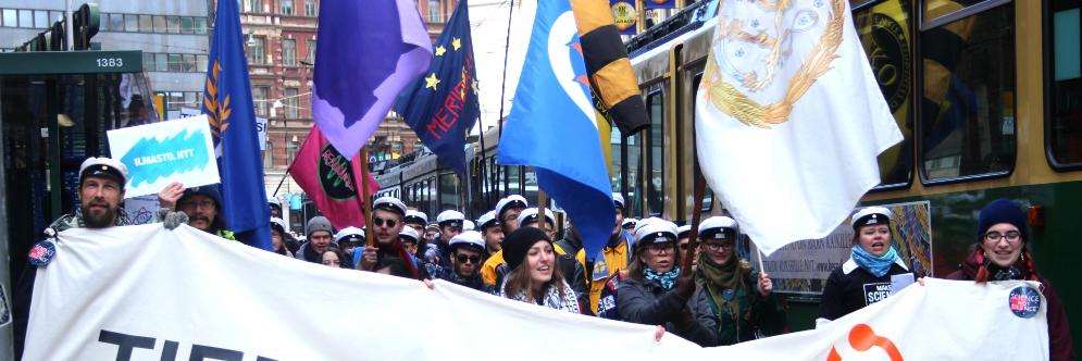 March for Science Helsinki banner