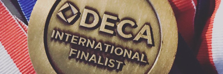 Endicott College DECA banner