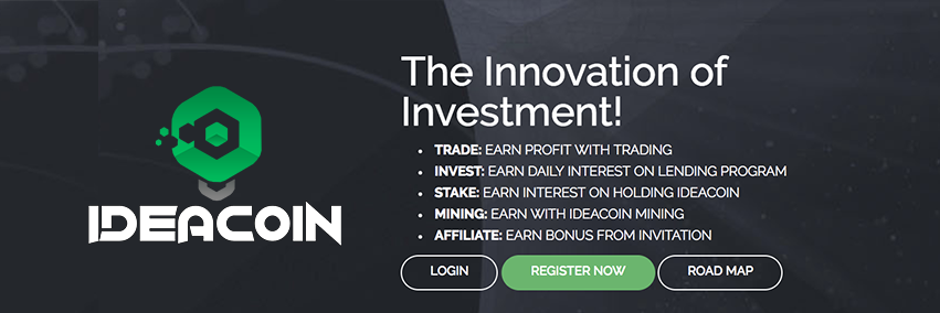 IdeaCoin - The Innovation of Investment! banner