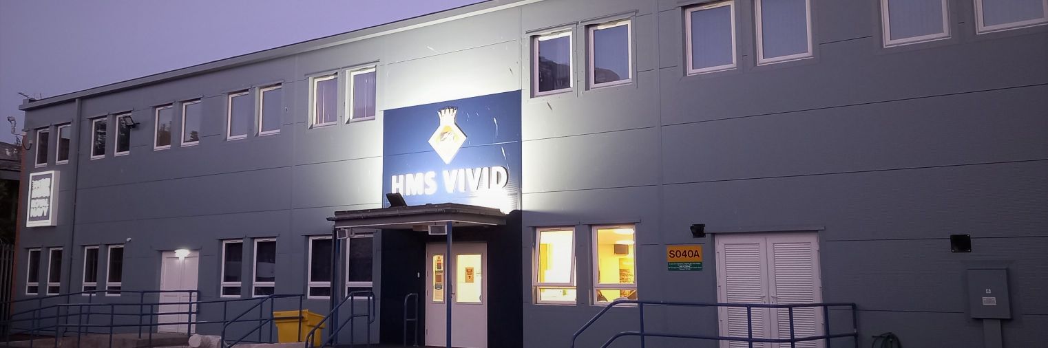 HMS Vivid's banner