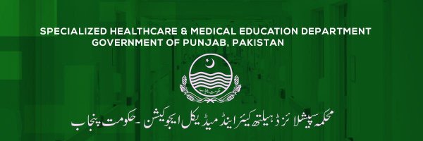 Specialized Healthcare & Medical Education Deptt. Profile Banner