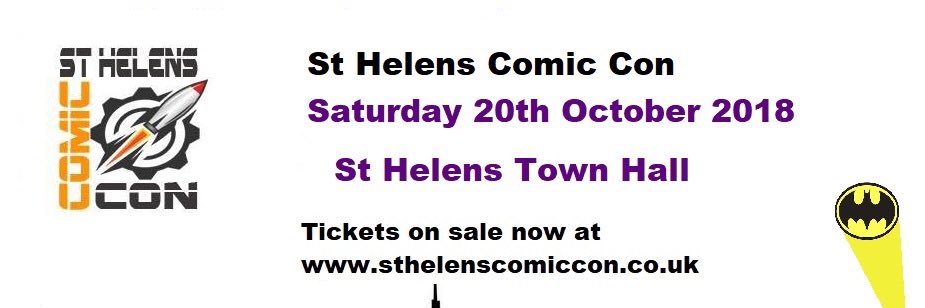 St Helens Comic Con banner