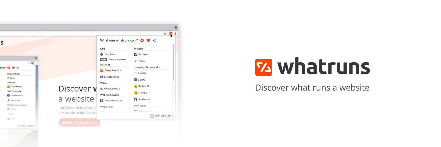 WhatRuns banner
