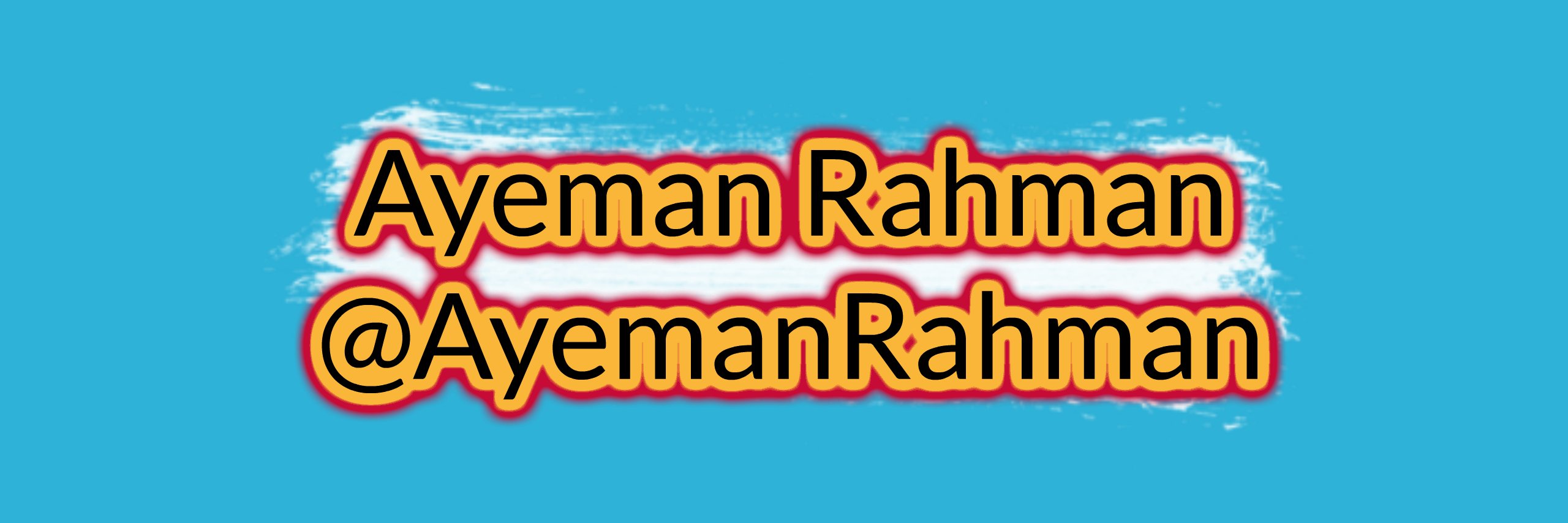 Ayeman Rahman banner