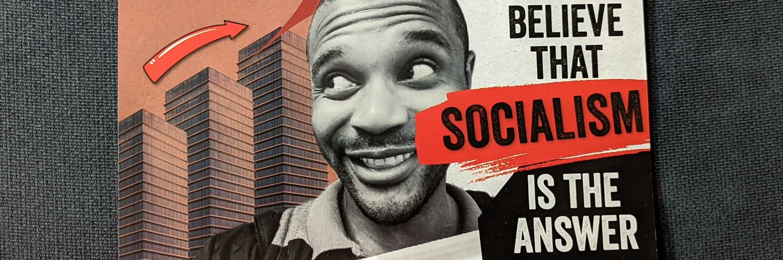 Jabari Brisport's banner