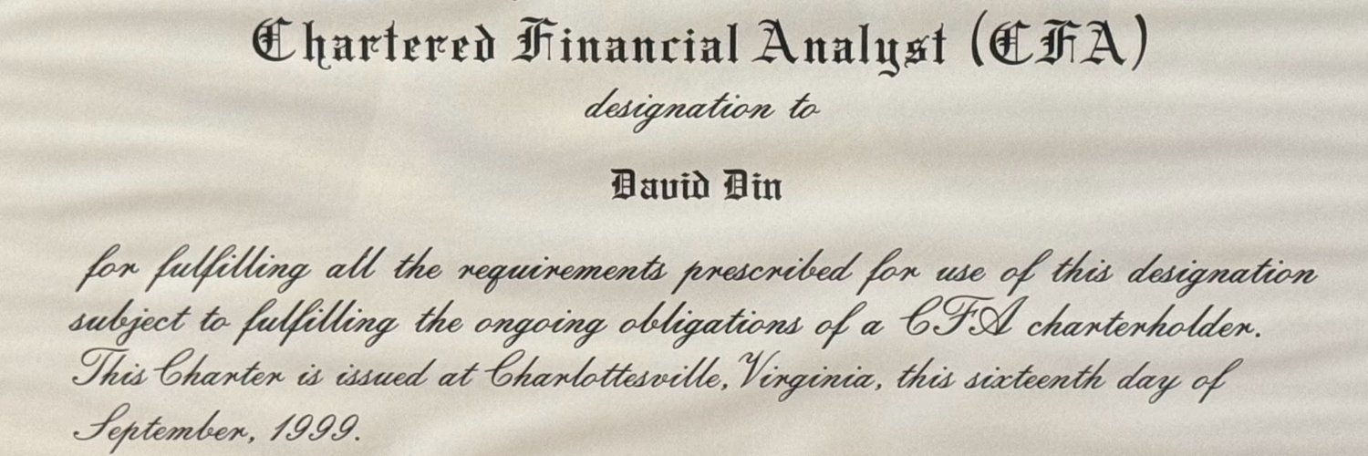 David Din, CFA's banner