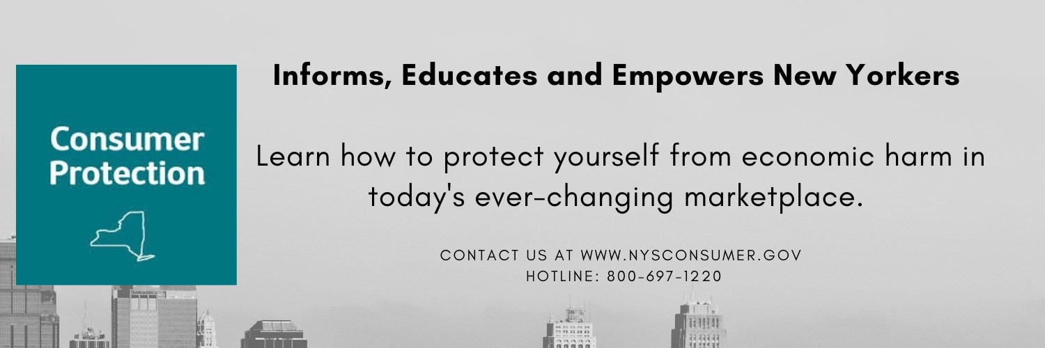 NYS Department of State Consumer Protection banner