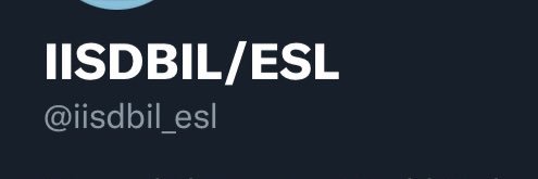 Please follow us at @IISDbil_esl banner