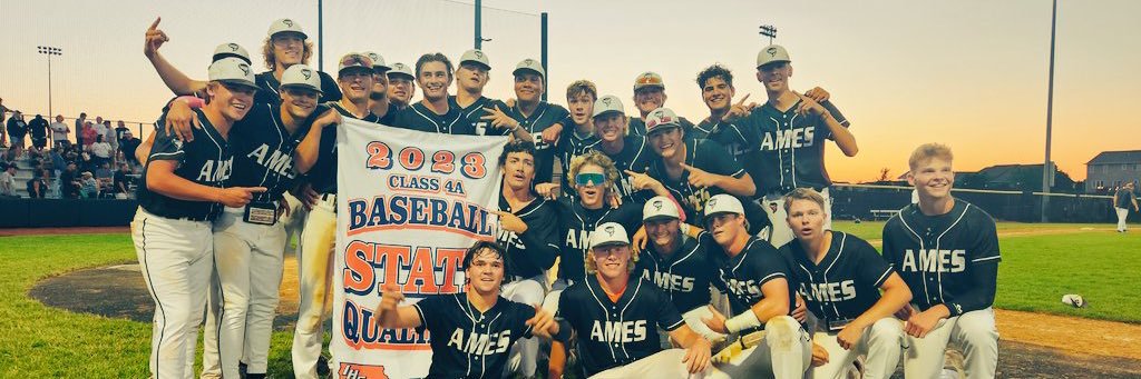 Ames High Baseball banner