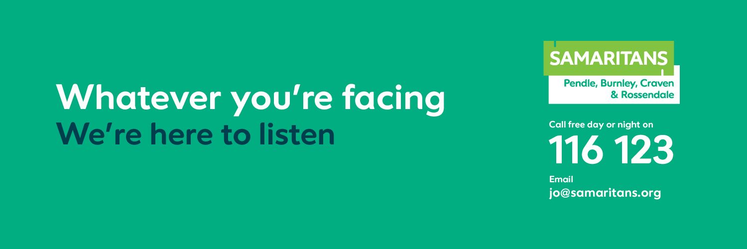 Samaritans of Pendle, Burnley, Craven & Rossendale banner