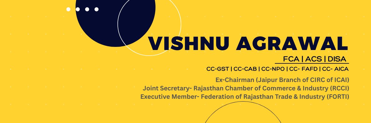 CA Vishnu Agrawal- Former Chairman (ICAI Jaipur) banner
