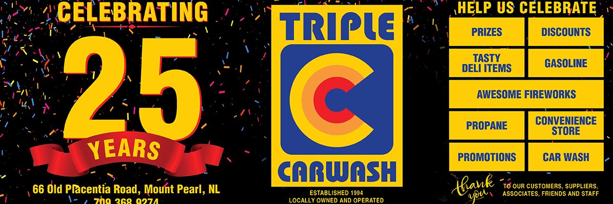 Triple C Car Wash banner