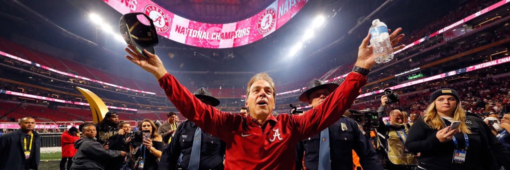 Drunk Nick Saban banner