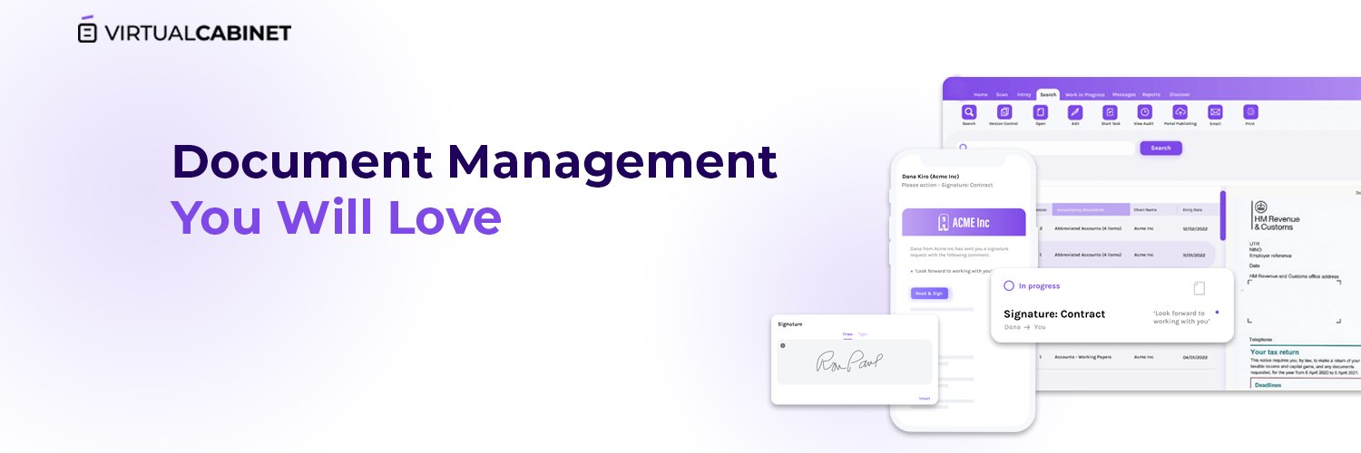 Virtual Cabinet | Powerful Document Management banner