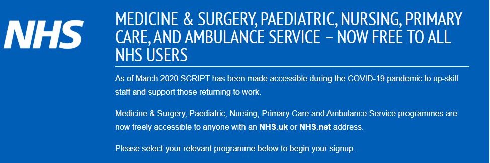 SCRIPT eLearning banner