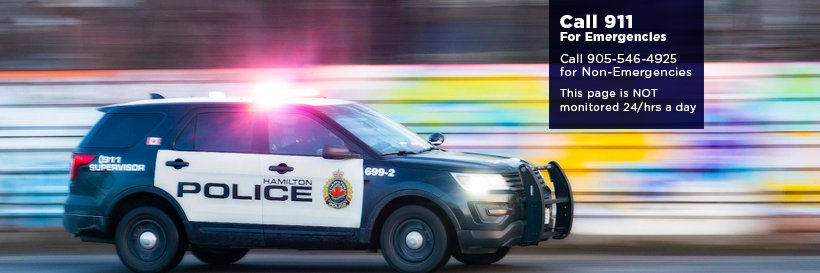 Hamilton Police's banner
