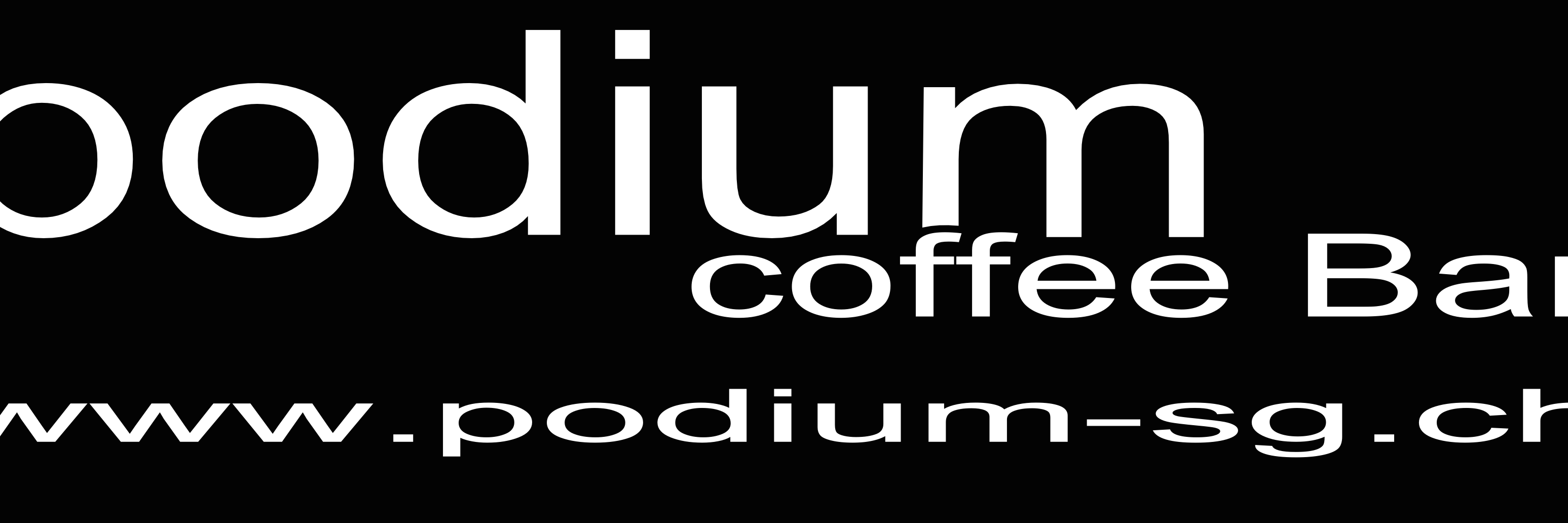 podium coffee Bar banner