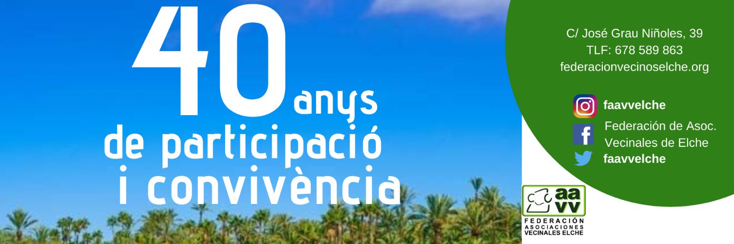 Federación Asociaciones Vecinales Elche banner