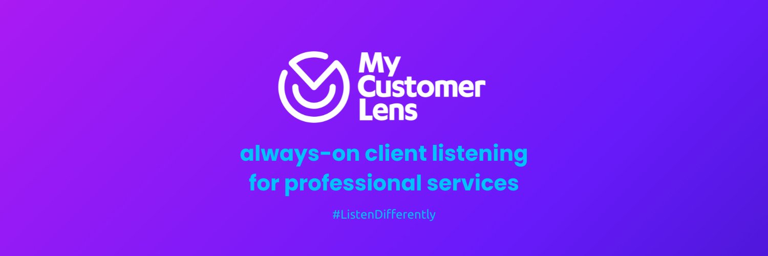 My Customer Lens | always-on client listening banner