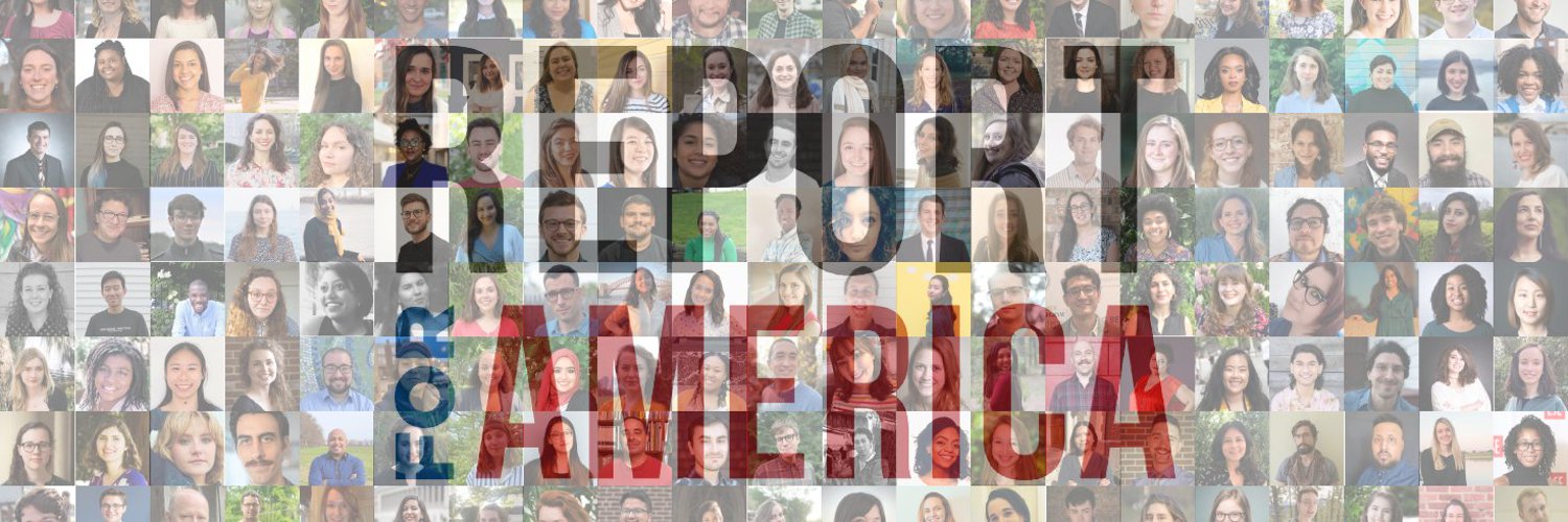 Report for America's banner
