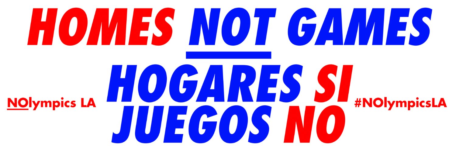 NOlympics LA's banner
