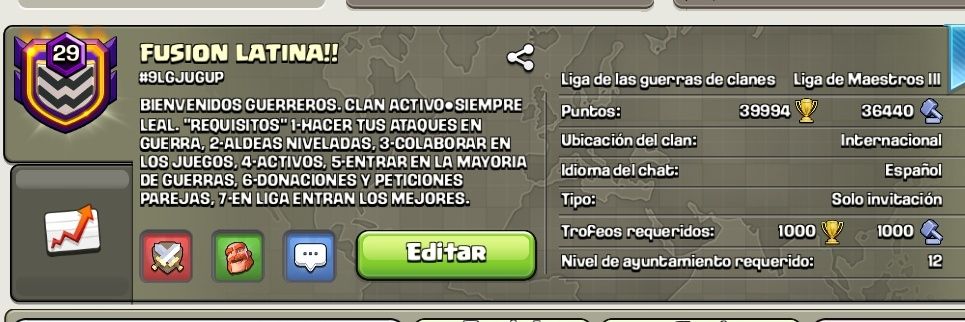 Clan Fusión Latina!! COC banner
