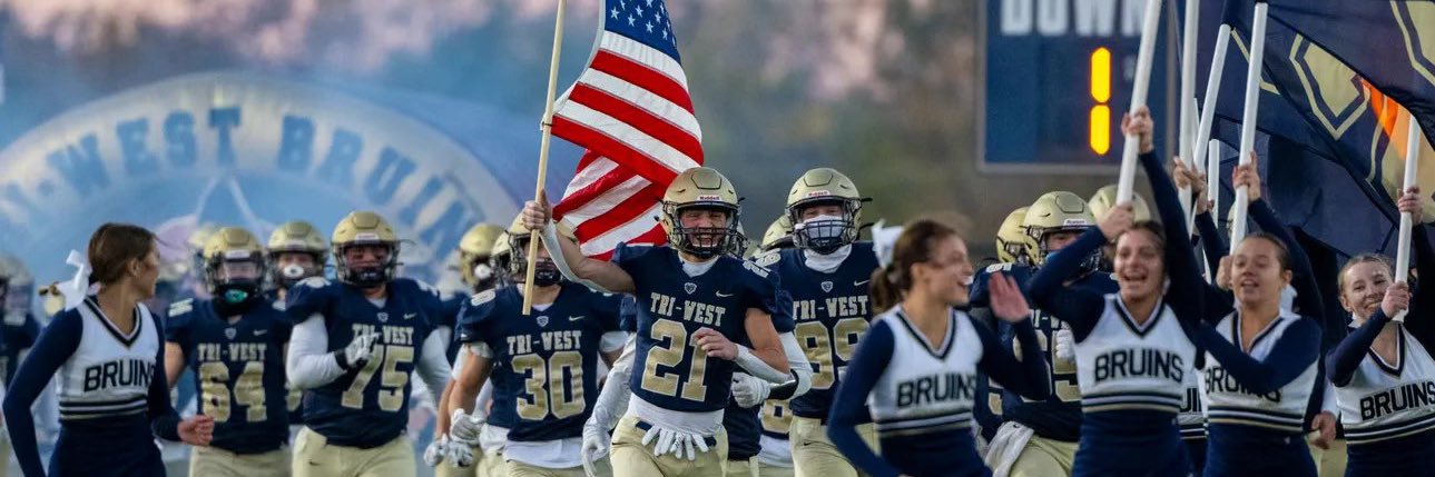 Tri-West Football's banner