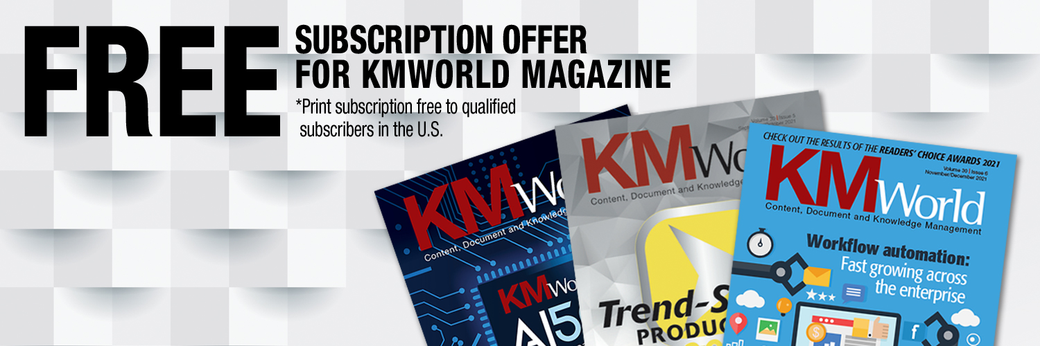 KMWorld Magazine banner