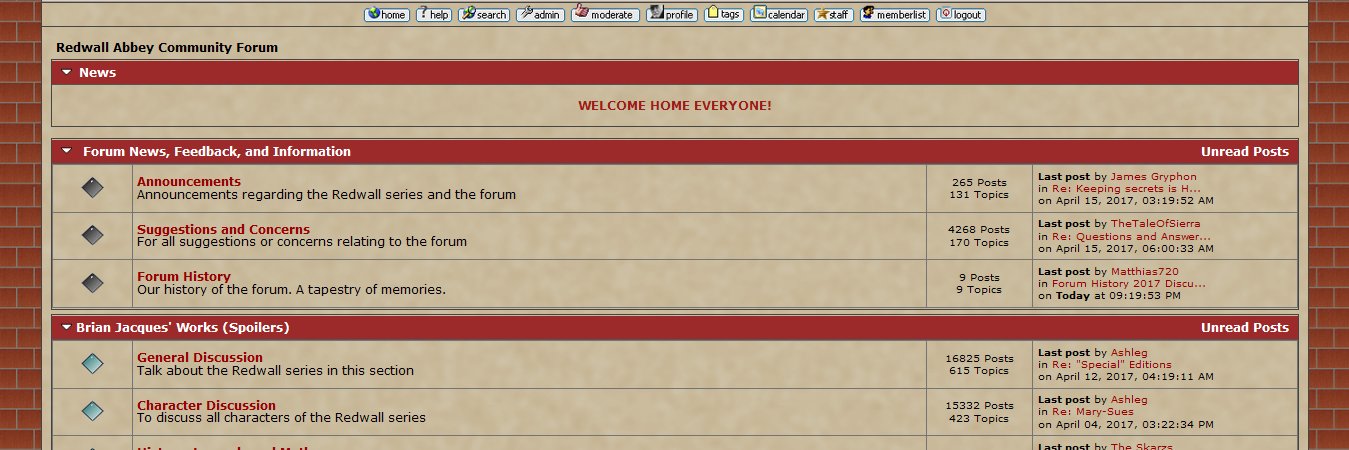 Redwall Abbey Forums banner