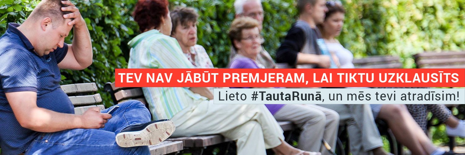 #TautaRunā banner