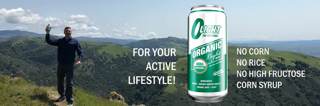 ORGANIC LIGHT BEER banner
