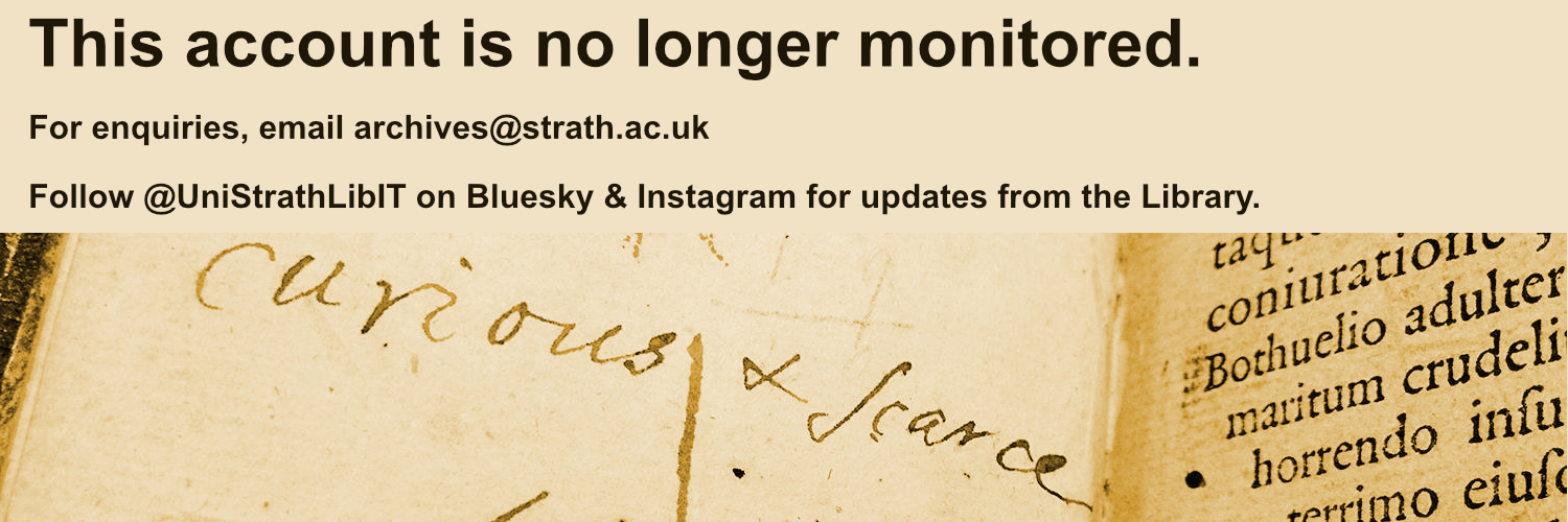 Archives and Special Collections at Strathclyde banner