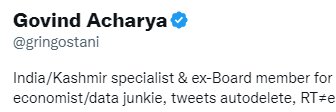 Govind Acharya banner