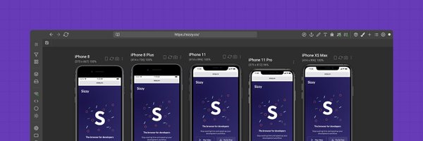 Sizzy - The Browser For Developers Profile Banner