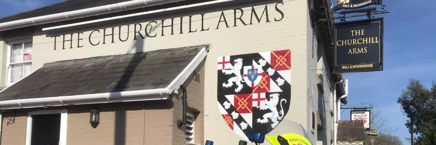 The Churchill Arms banner