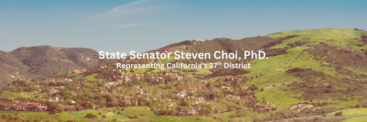 Senator Steven Choi, Ph.D. banner