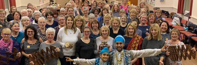 Holmfirth WI Pratty Flowers💙 banner