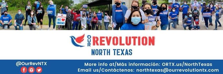 Our Revolution North Texas banner