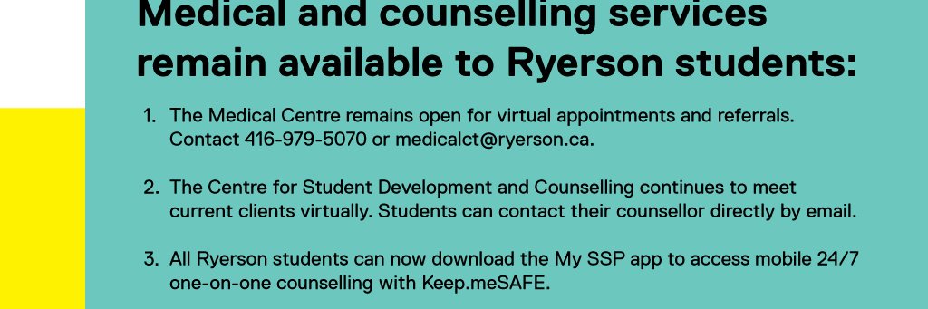 Ryerson Health Promotion banner