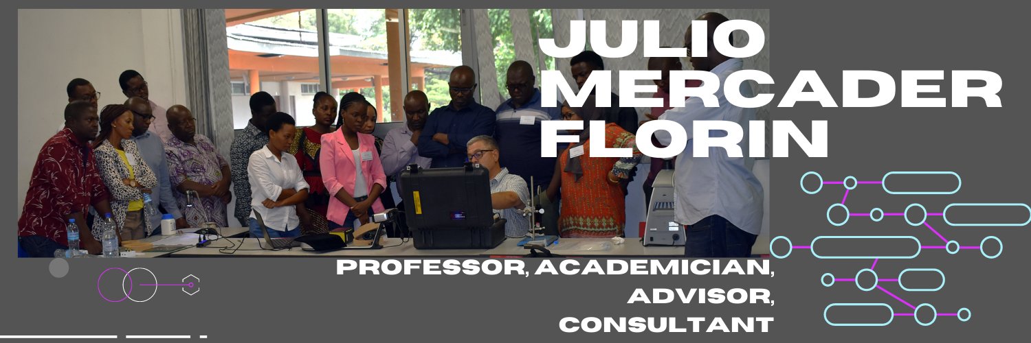 Prof. Julio Mercader Florín's banner