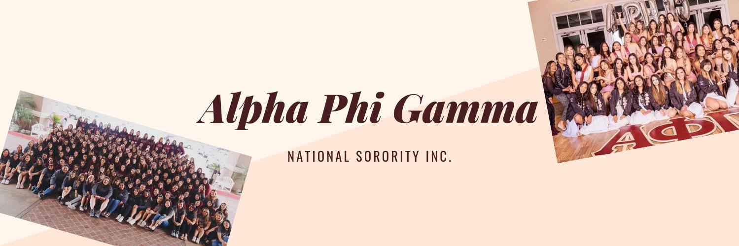Alpha Phi Gamma banner