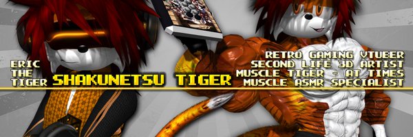 SHAKUNETSU TIGER 🔥🐯 The Retro Vtuber Tiger Profile Banner