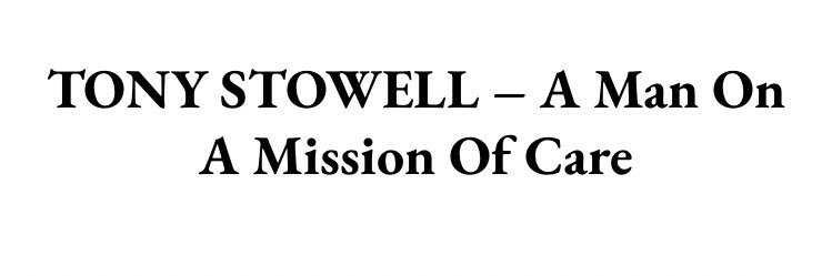 Tony Stowell's banner