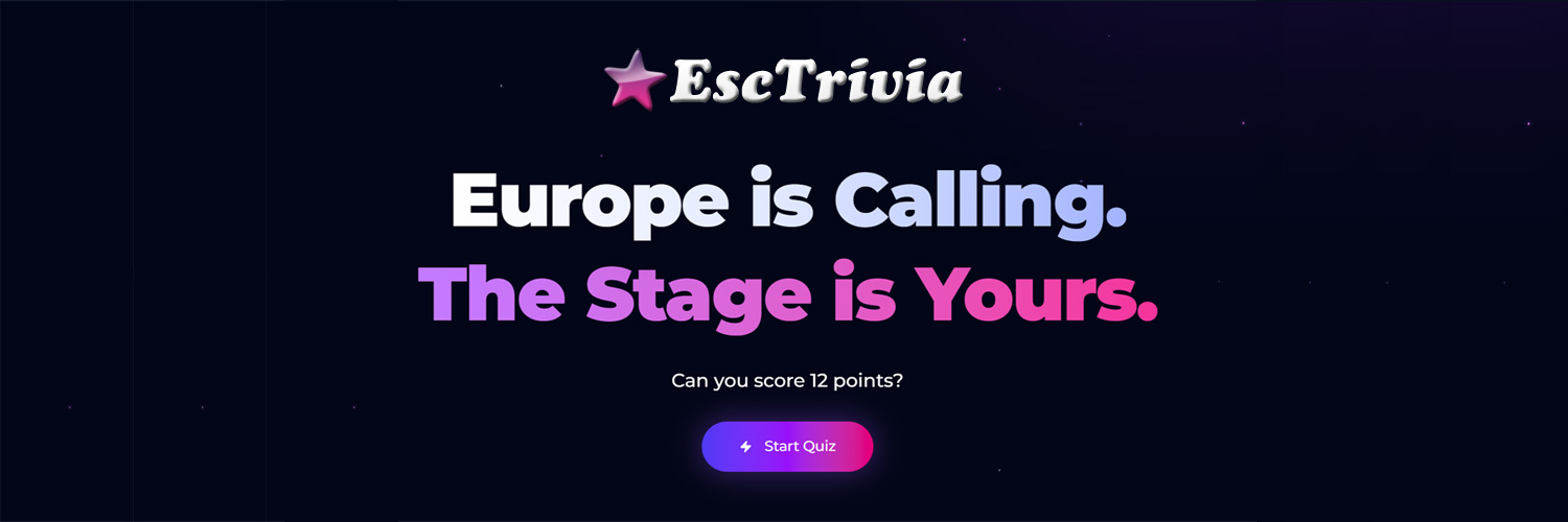 EscTrivia - The Ultimate Eurovision Quiz banner