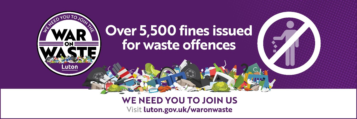 Luton Council's banner