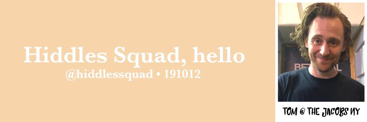 HIDDLES SQUAD, HELLO 🇧🇷 l Fan Account banner