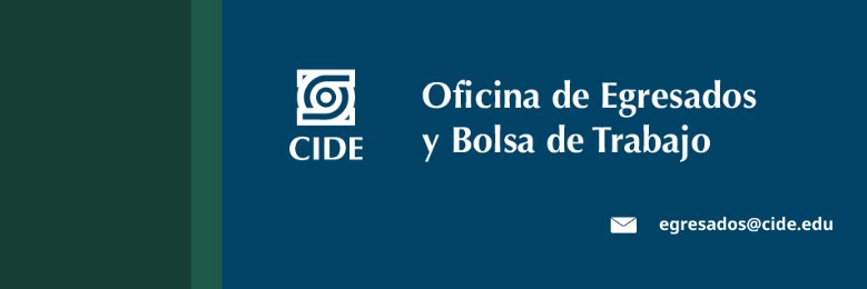 Oficina de Egresados y Bolsa de trabajo CIDE banner