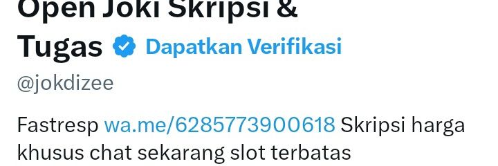 Joki Skripsi & Tugas banner